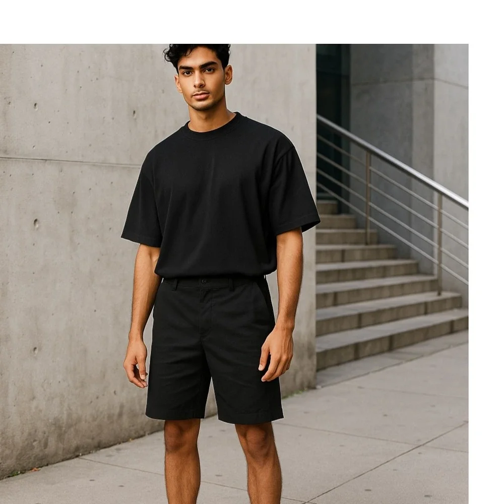 NWT Britches Sport Men's Performance Shorts Black 36 Flat Front Mid Rise Zip Fly